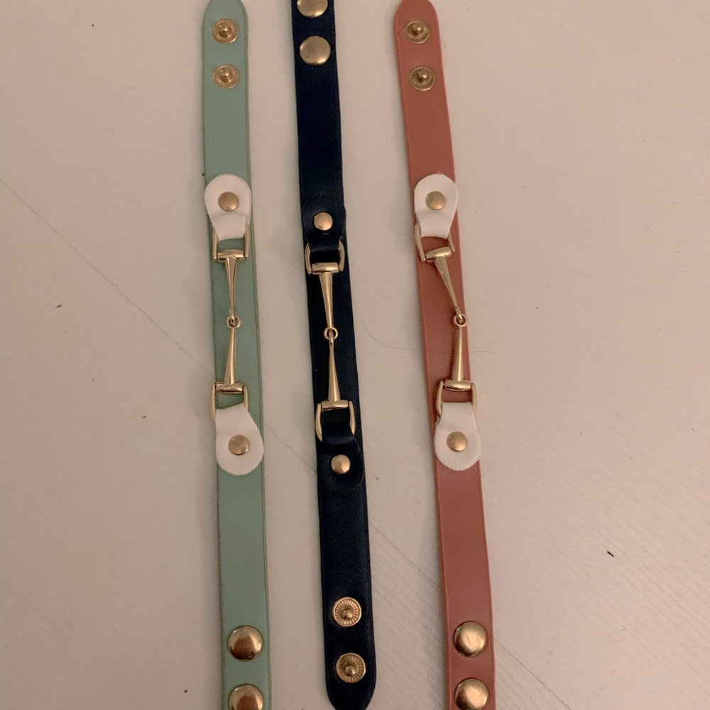 Brand new 3 x vegan leather wrist bands